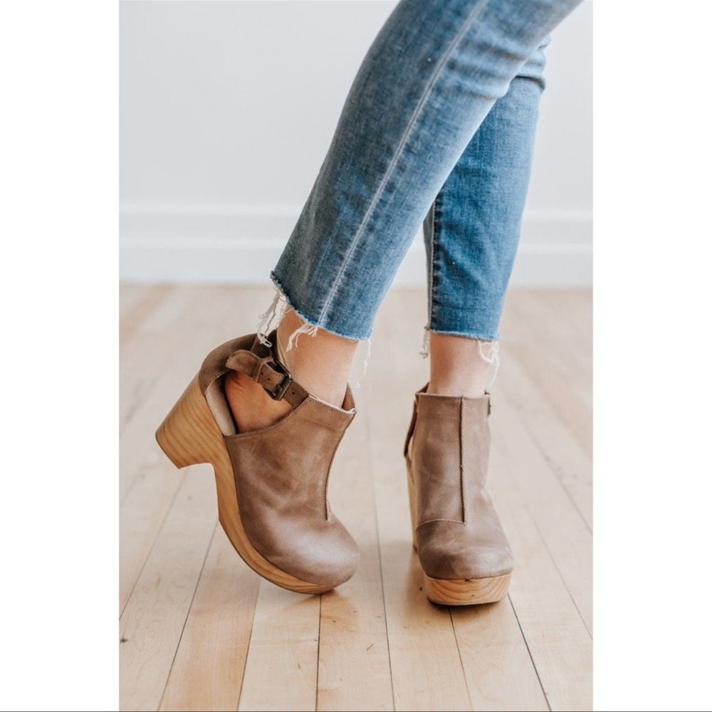 Free People Clog buckle shoe